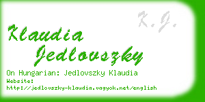 klaudia jedlovszky business card